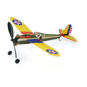 Avion à élastique vert