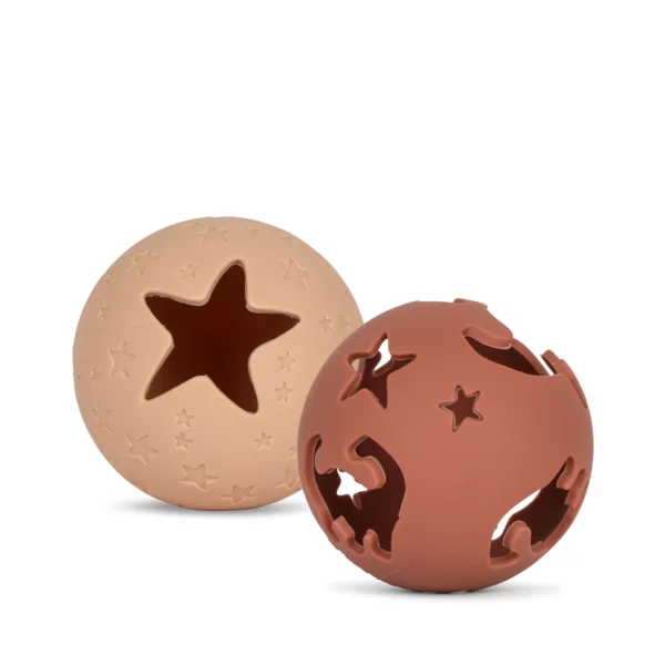 Lot de 2 balles d'éveil Dino Rosesand Mix