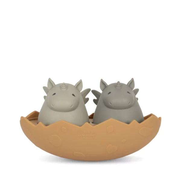 Jouet de bain dino egg almond mix