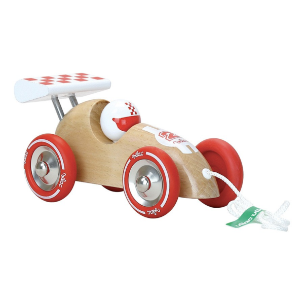 Voiture de course à tirer - Bois naturel – Image 2