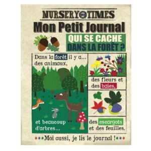 Livre en tissu bébé Mon Petit Journal Qui se cache dans la forêt Crinkly