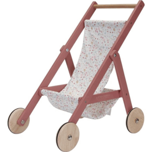 Poussette pour poupée en bois