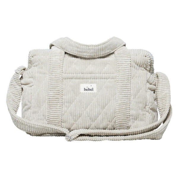 Sac à langer middle velours côtelé beige