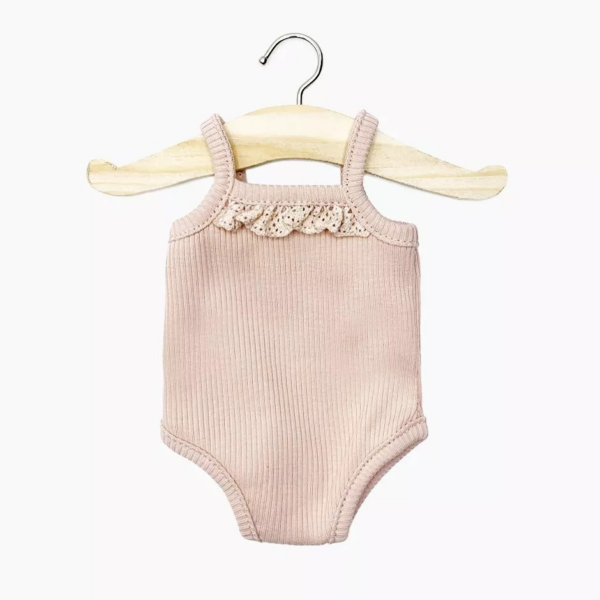 Les petits basiques - Body à bretelles pétale & dentelle