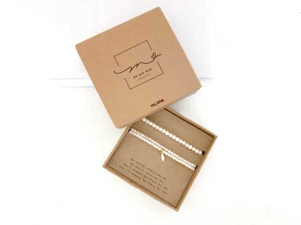 Coffret de bracelets Maman & Moi light shell
