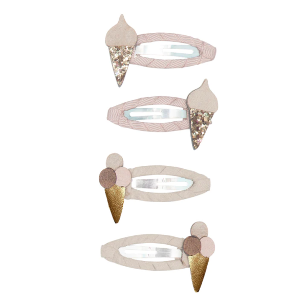 Barrettes clic clac -Cornet de glace