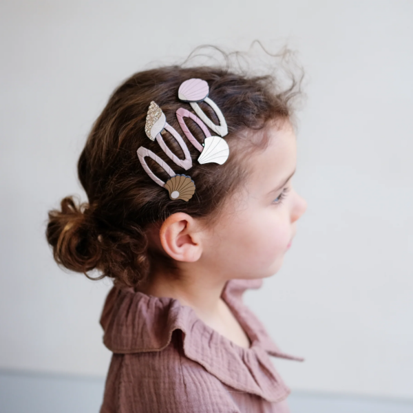 Barrettes clic clac - Coquillages – Image 2