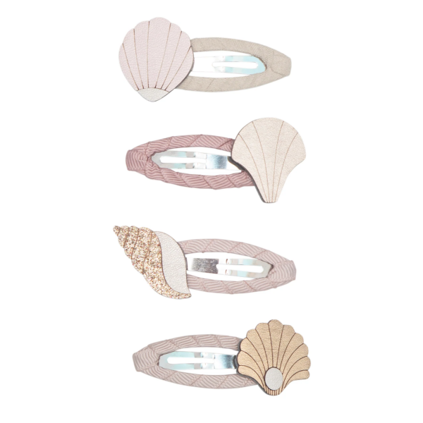 Barrettes clic clac - Coquillages