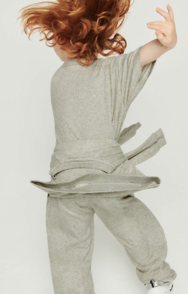 Jogging enfant Ruzy - Gris clair chiné – Image 3