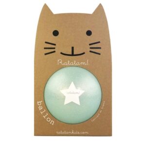Ballon bleu pailleté Ratatam Summer 15 cm