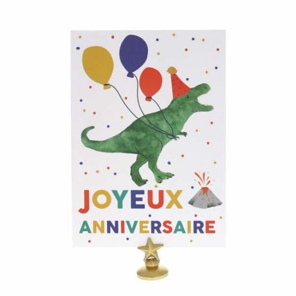 Carte Joyeux anniversaire - Dino