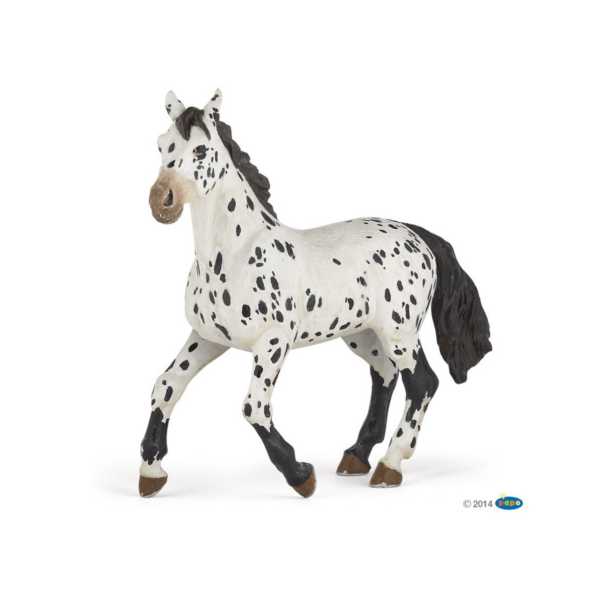 Figurine - Cheval appaloosa noir