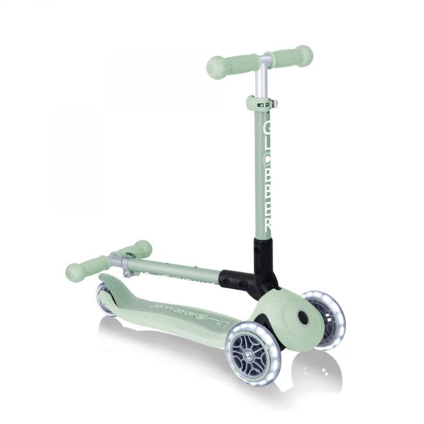 Trottinette junior pliable avec lumières eco - Pistache – Image 2