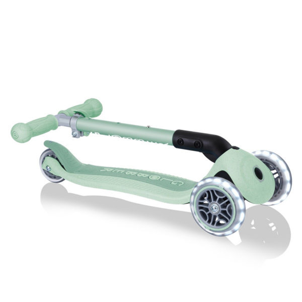 Trottinette junior pliable avec lumières eco - Pistache – Image 5