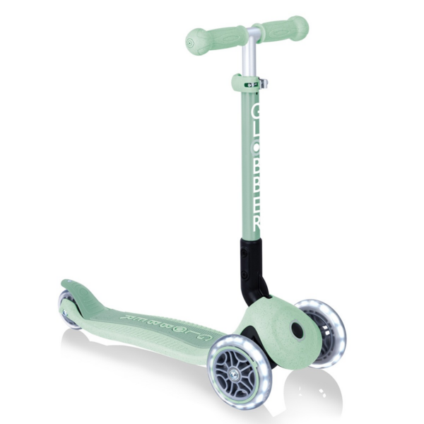 Trottinette junior pliable avec lumières eco - Pistache