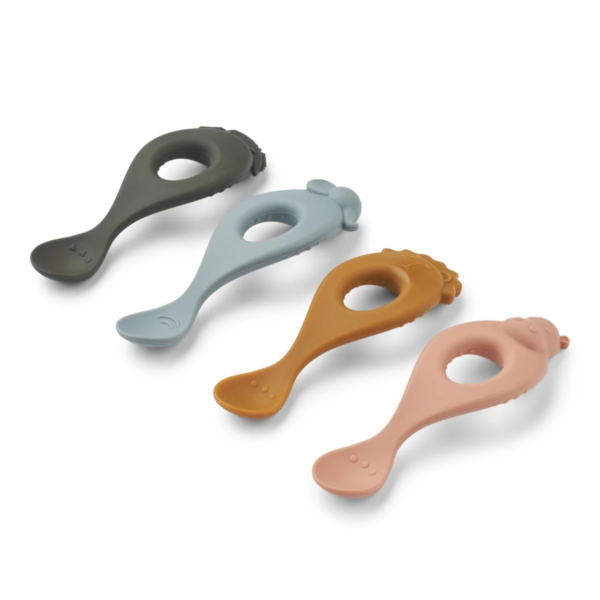 Set de 4 cuiellères Liva - Safari rose multi mix