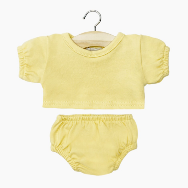 Les petits basiques - Ens fille T shirt+culotte vanille