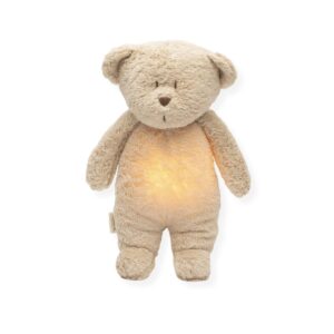 Peluche veilleuse Moonie Ours sable 2.0 en coton bio GOTS