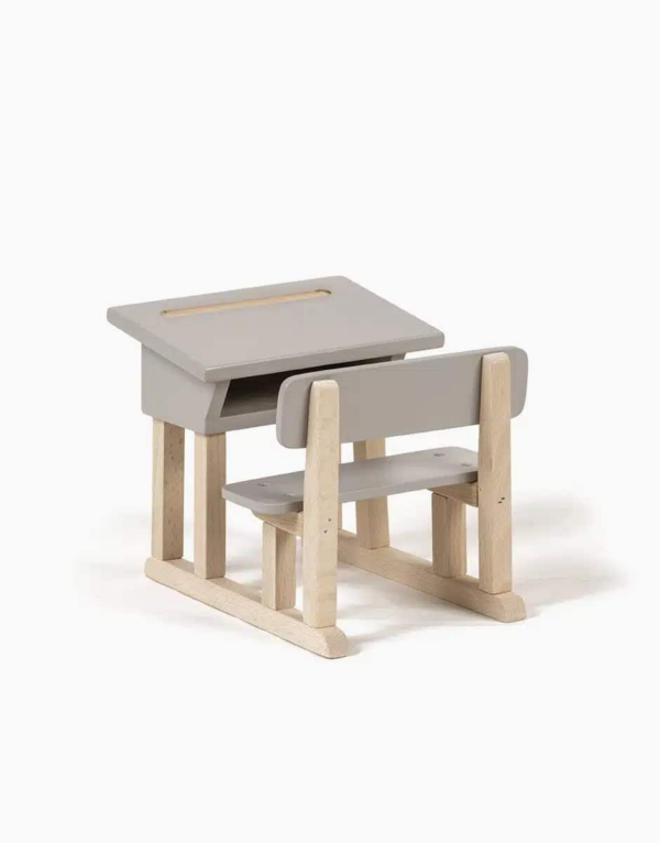 Pupitre d'écolier pour poupée Ambroise - Gris – Image 2