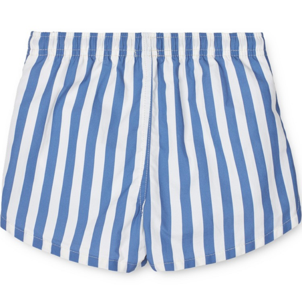 Aiden printed board shorts - Stripe riverside crème – Image 2