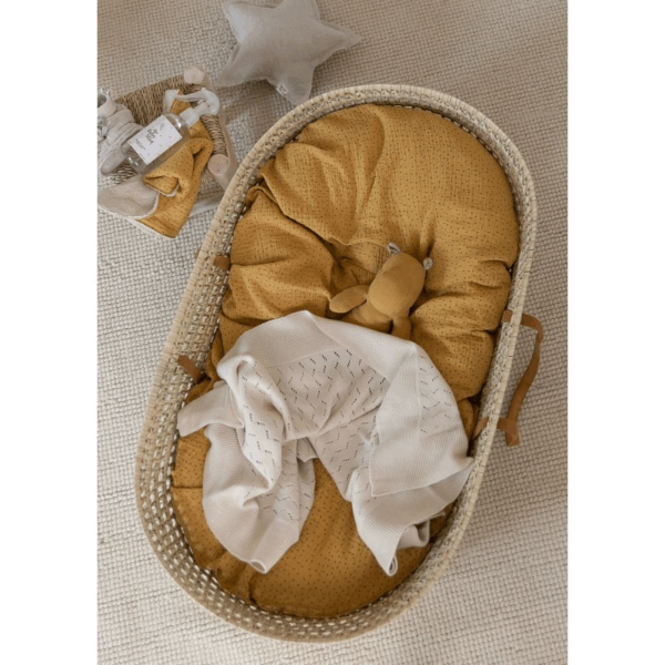Couffin en osier large avec matelas – Image 3