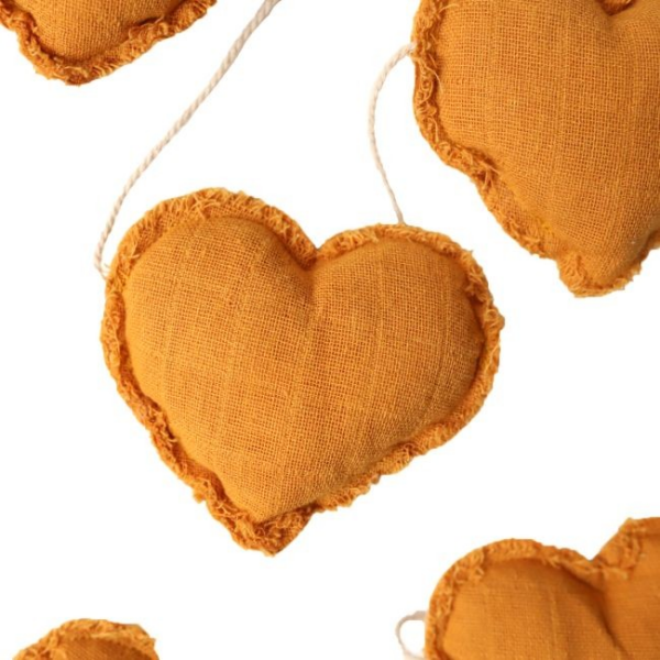Guirlande coeur moutarde – Image 2