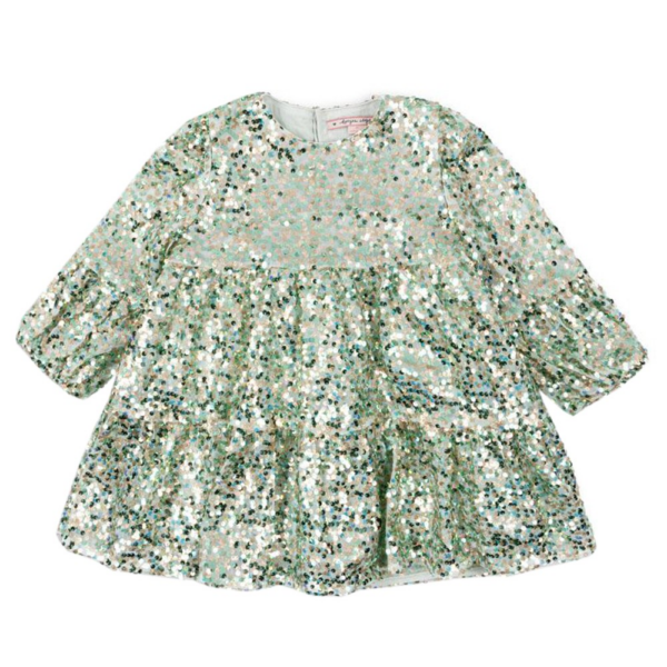 Robe à sequins green Lila