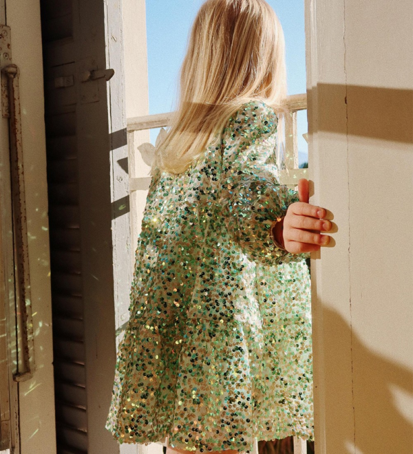 Robe à sequins green Lila – Image 3