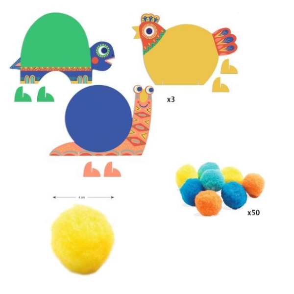 Collage pompons - Animaux tout doux – Image 3