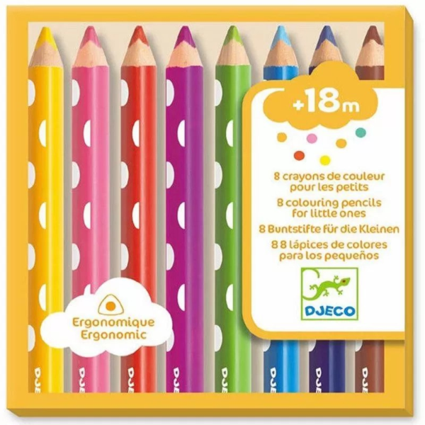 Crayons - 8 crayons de couleurs pour les petits