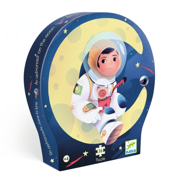 Puzzle silhouette - Un astronaute dans la lune 36 pces