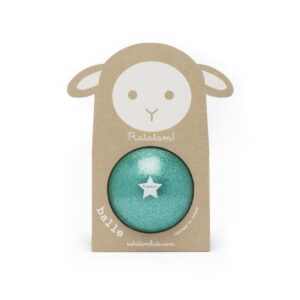 Balle mouton pailletée verte Ratatam 10 cm