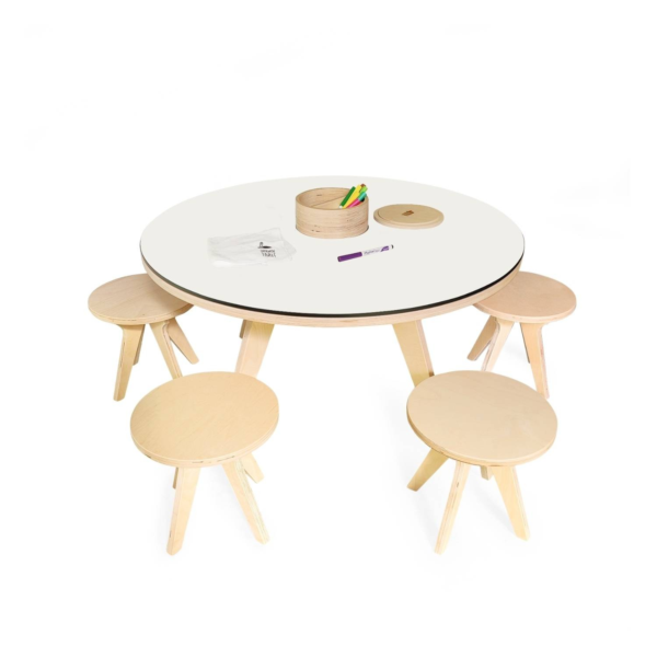 Ensemble Drawin table XXL & 4 tabourets