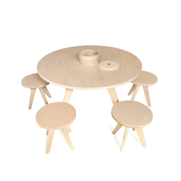 Ensemble Drawin table XXL & 4 tabourets – Image 2