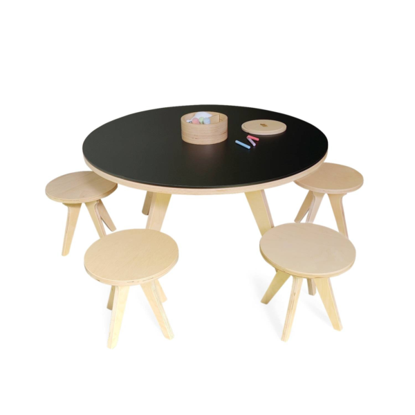 Ensemble Drawin table XXL & 4 tabourets – Image 3