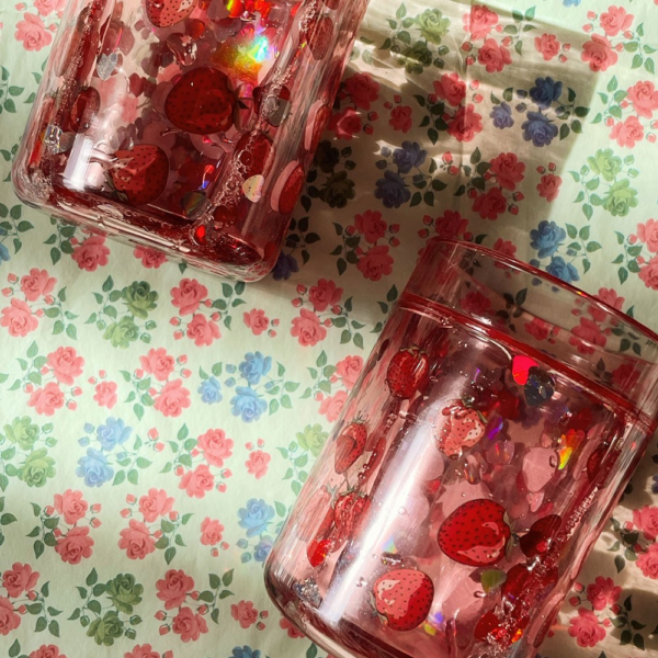 Pack de 2 verres à paillettes - Fragola – Image 2
