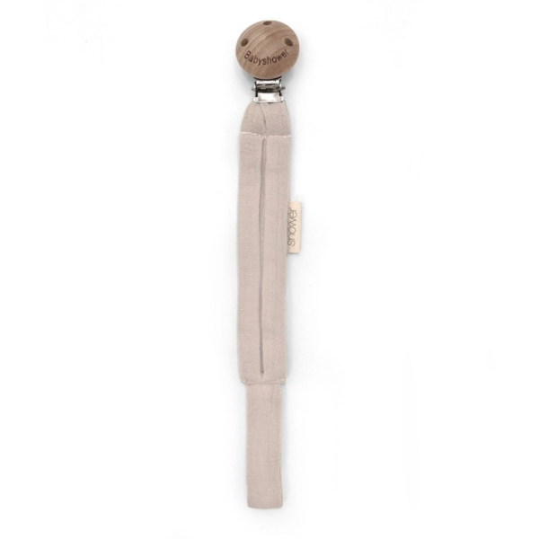Attache tétine Wood - Latte powder