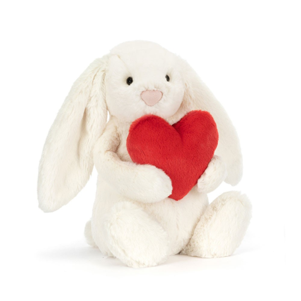 Peluche doudou lapin - Bashful Red Love Heart Bunny Little