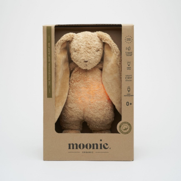 Peluche veilleuse Moonie Lapin - nature bio cappuccino – Image 4
