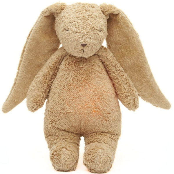 Peluche veilleuse Moonie Lapin - nature bio cappuccino