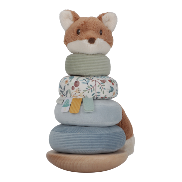 Renard à empiler doudou & bois - Forest friends