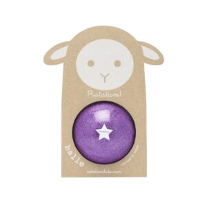 Balle mouton pailletée violette Ratatam 10 cm
