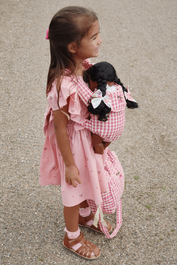 Porte bébé pour poupée - Bubblegum check – Image 3