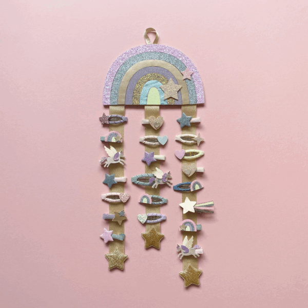 Porte barrettes à suspendre - Rainbow – Image 2