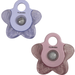 Set de 2 anneaux de dentition rafraichissant étoile - Rose