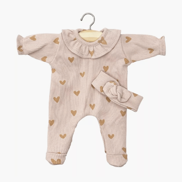 Babies - Dors bien Camille & headband petits coeurs roses