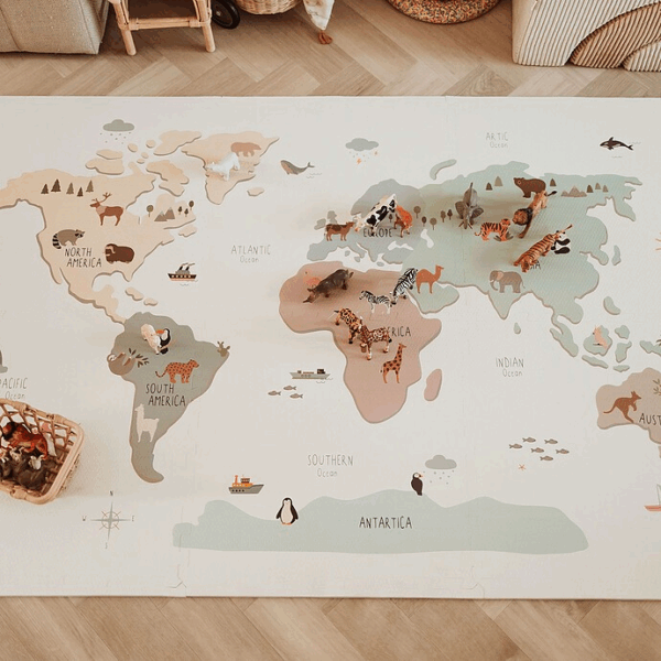 tapis d'éveil réversible EEVAA 3 en 1 - Worldmap – Image 4