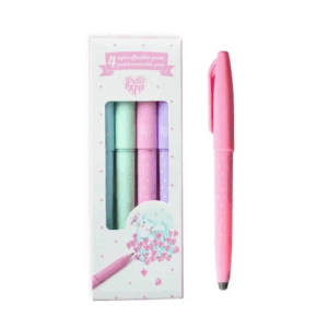 4 stylos effeçables pastel