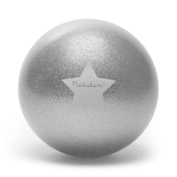 Ballon argent pailleté - 15 cm – Image 2