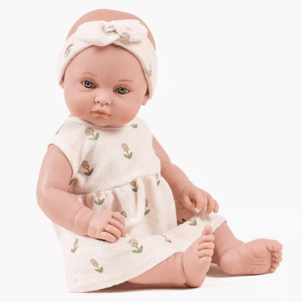 Robe Faustine & headband éponge Fleurs douces pour Bambinis